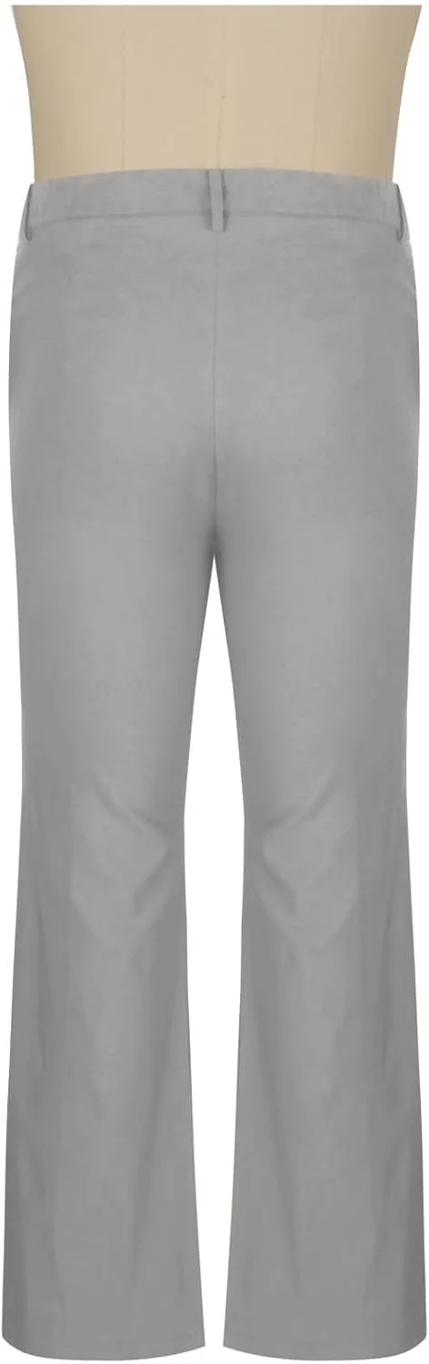 70s Disco Pants for Men Solid Bell Bottom Dress Pant Stylish Dancing Stage Performance Flat Front Pants Stretch
