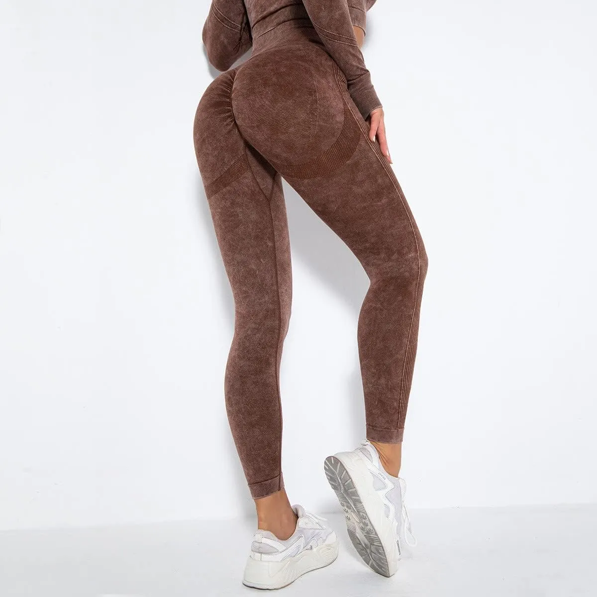 Akklian Gym Yoga Pants Compression Leggings for Women High Waist Butt Lifting Leggings Comfy Stretchy Striped Sports Leggings