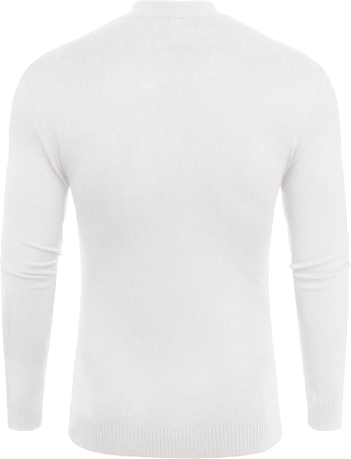 Babioboa Men's Mock Turtleneck Sweater Slim Fit Half Turtleneck Long Sleeve Knit Pullover Thermal Casual Solid Knitwear