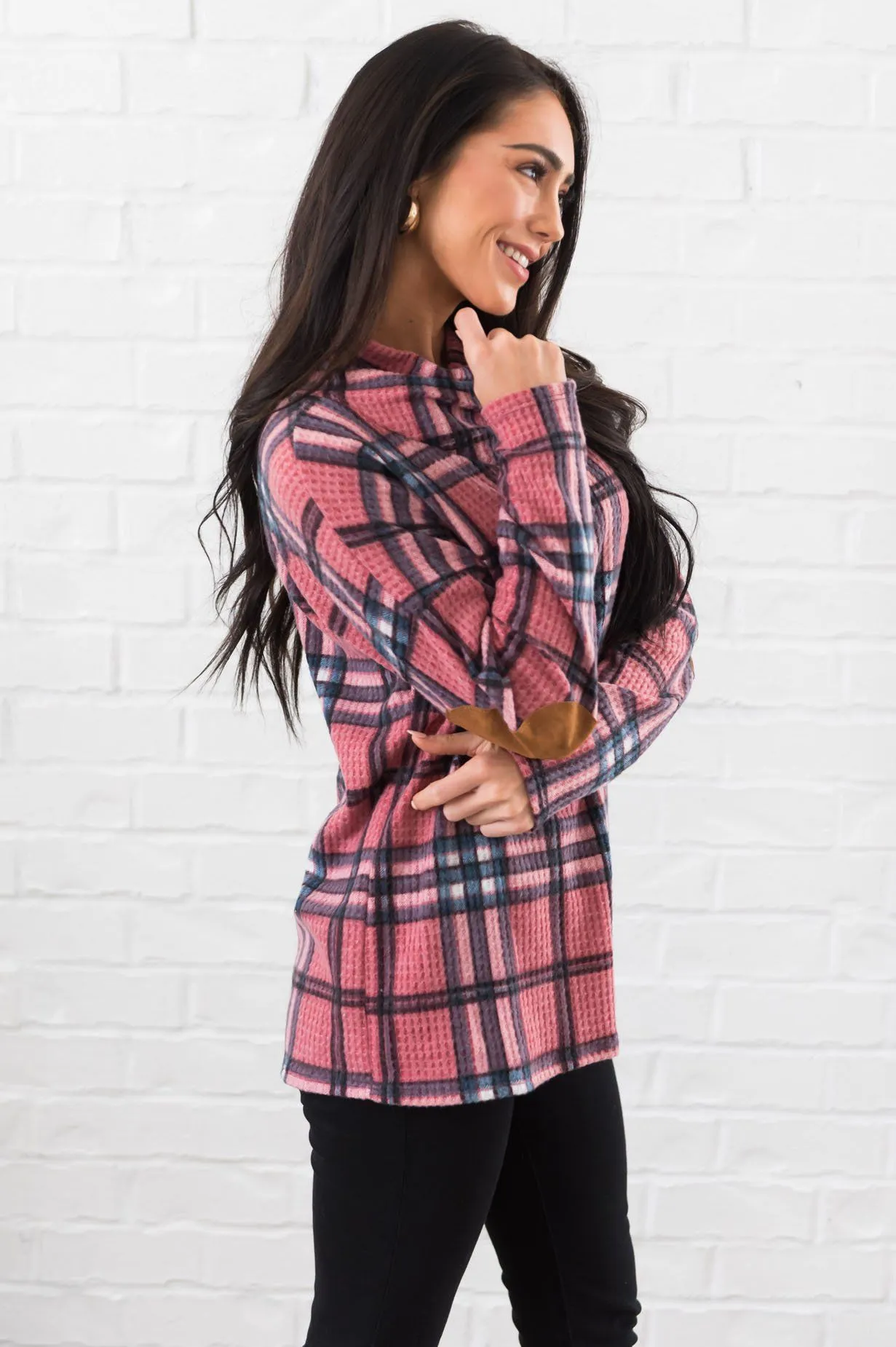 Beautiful In Plaid Modest Top