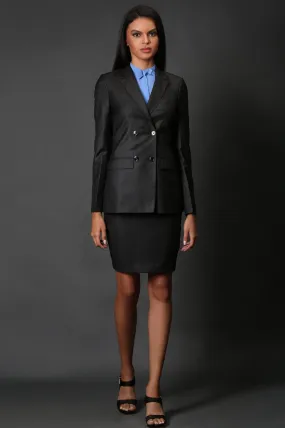 Black Double Breasted Blazer