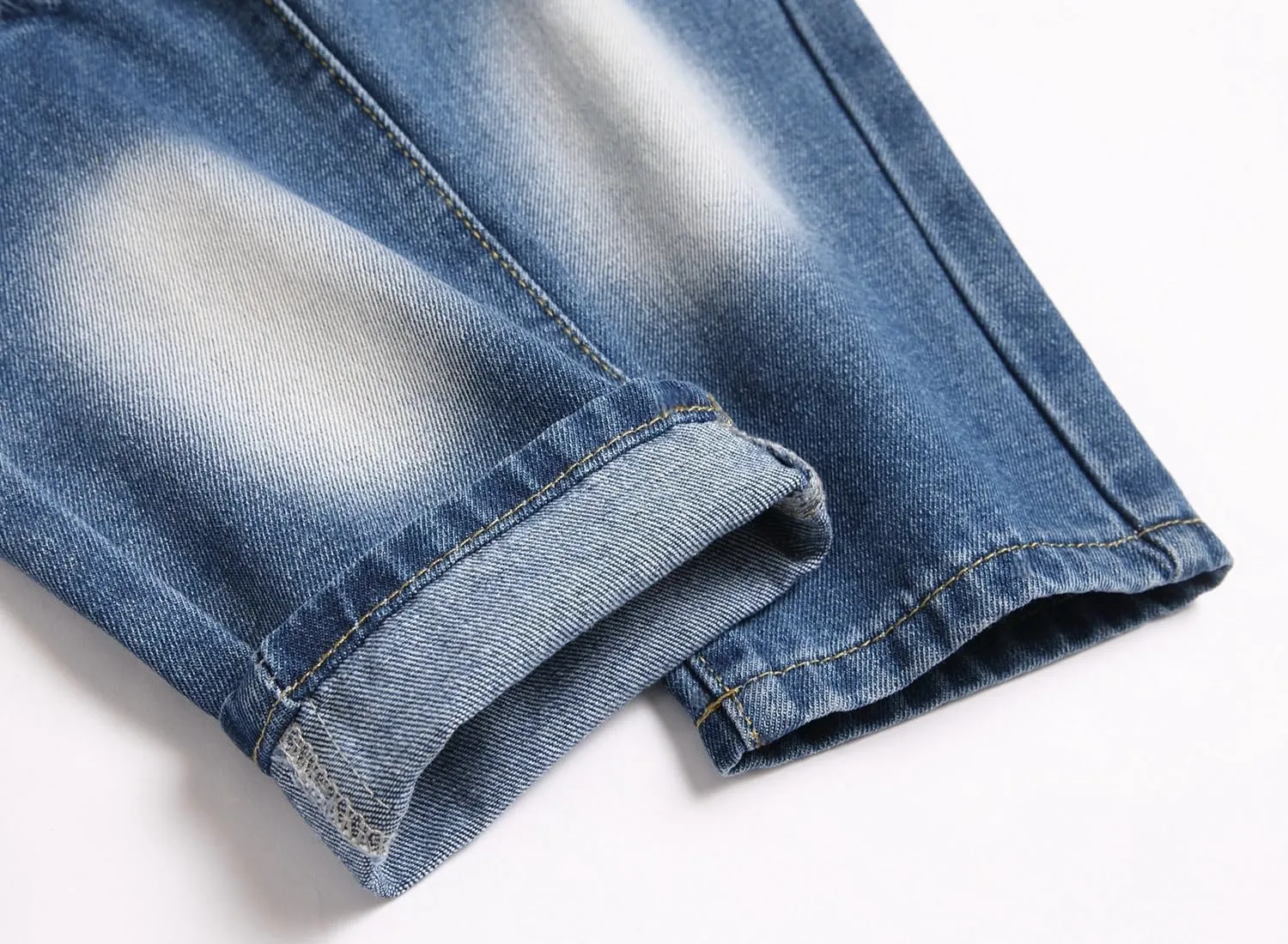 Boy's Ripped Jeans Stacked Destroyed Distressed Skinny Fit Fashion Comfy Denim Jeans Pants