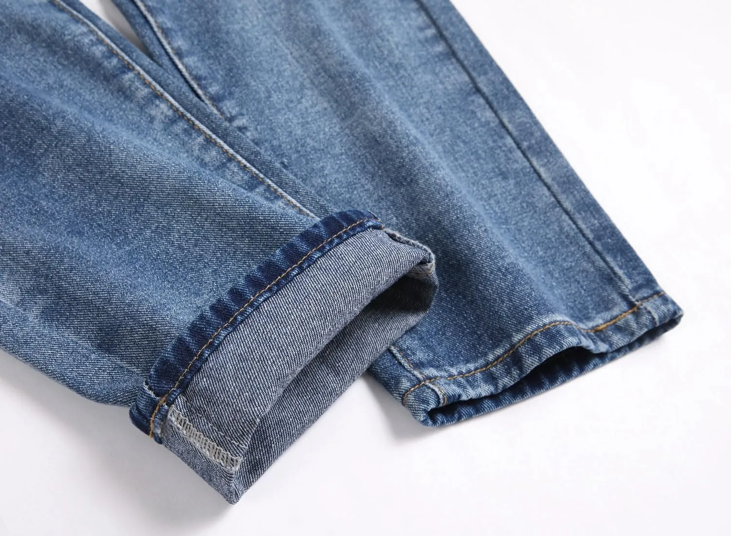 Boy's Ripped Jeans Stacked Destroyed Distressed Skinny Fit Fashion Comfy Denim Jeans Pants