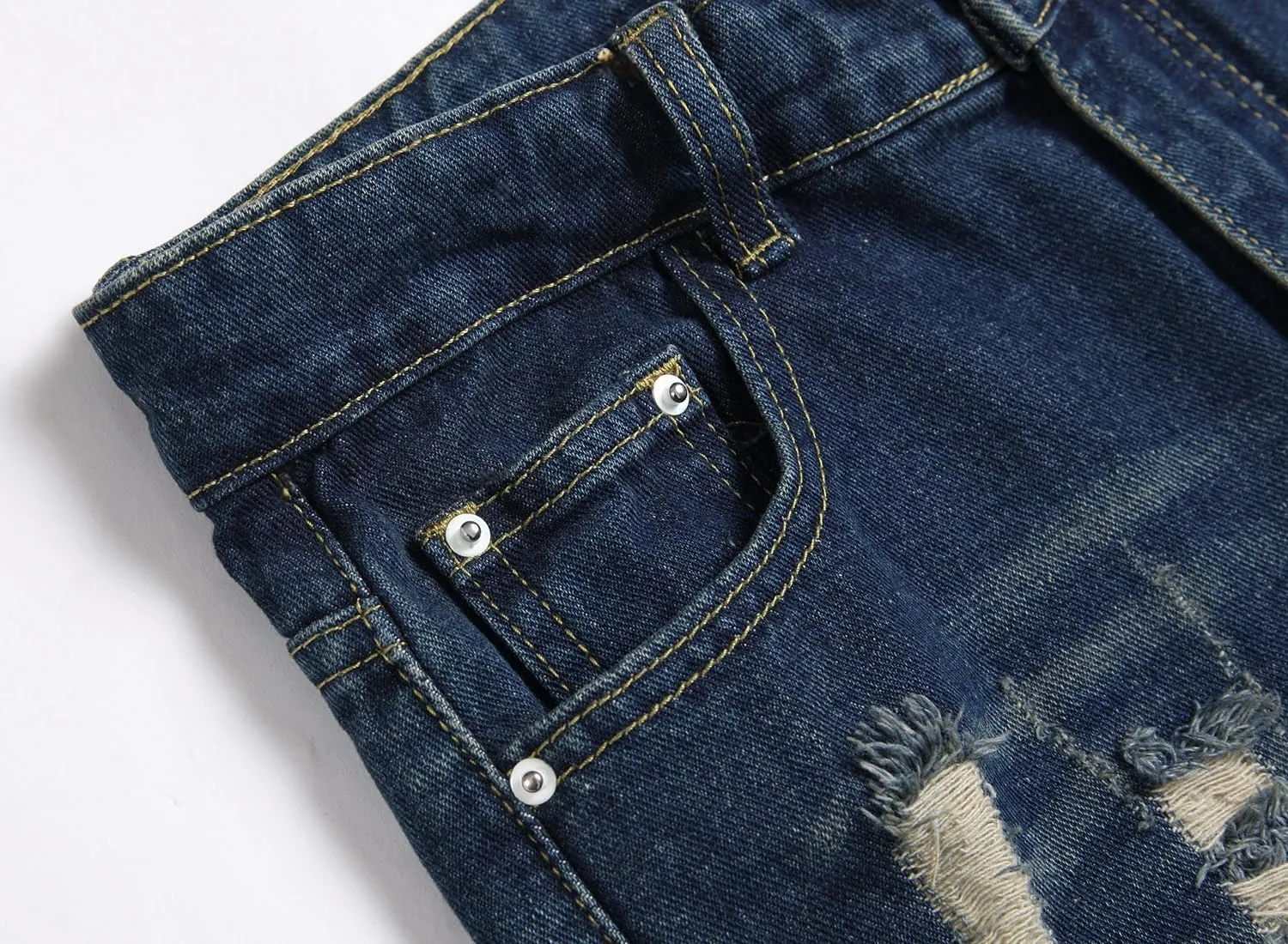 Boy's Ripped Jeans Stacked Skinny Fit Destroyed Distressed Fashion Comfy Denim Jeans Pants