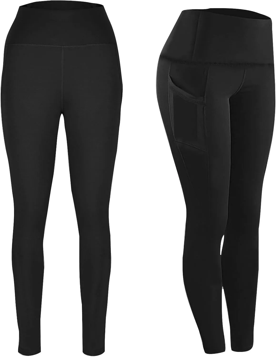 Butt Lifting Leggings for Women Tummy Control High Waist Leggings Workout Yoga Pants with Pockets Stretchy Trousers