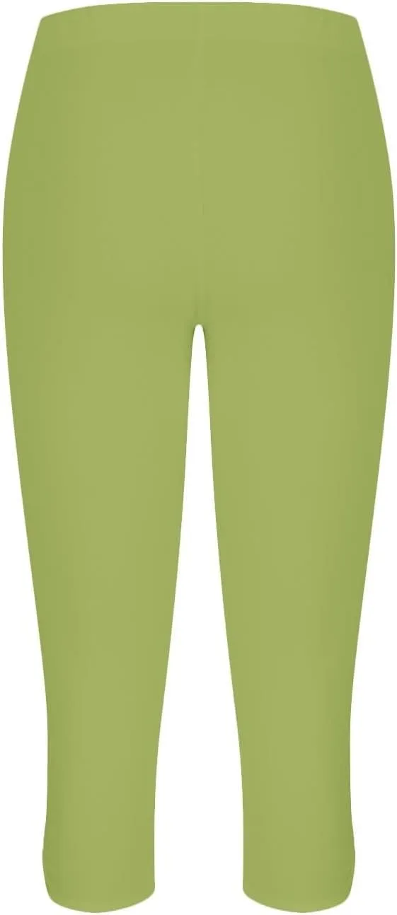 Capri Leggings for Women 2025 Summer Cropped Pants High Waist Yoga Capris Stretchy Workout Leggings Compression Pants