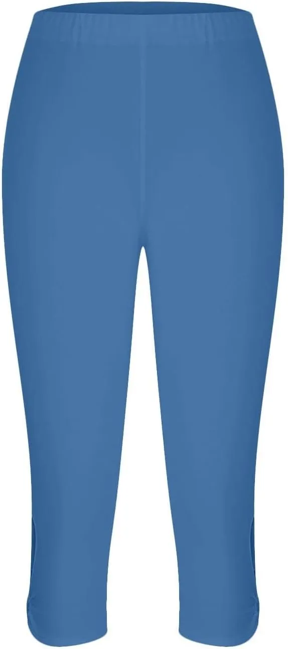 Capri Leggings for Women 2025 Summer Cropped Pants High Waist Yoga Capris Stretchy Workout Leggings Compression Pants