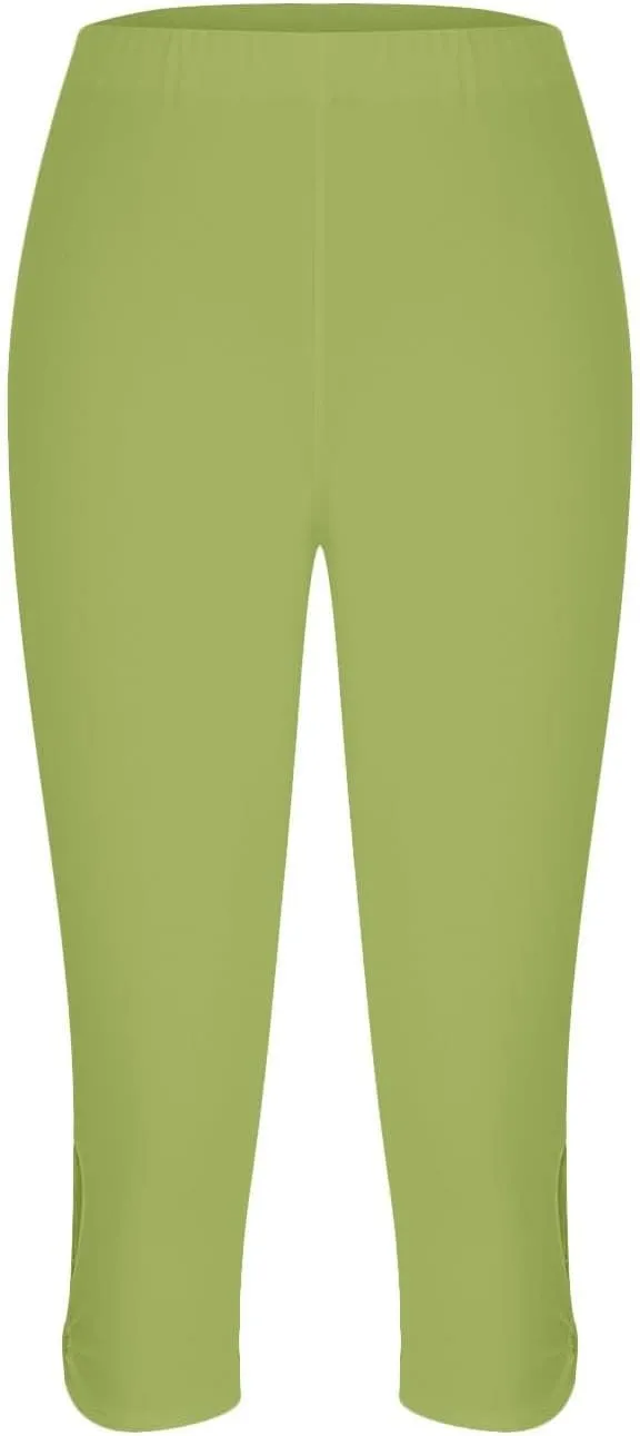 Capri Leggings for Women 2025 Summer Cropped Pants High Waist Yoga Capris Stretchy Workout Leggings Compression Pants