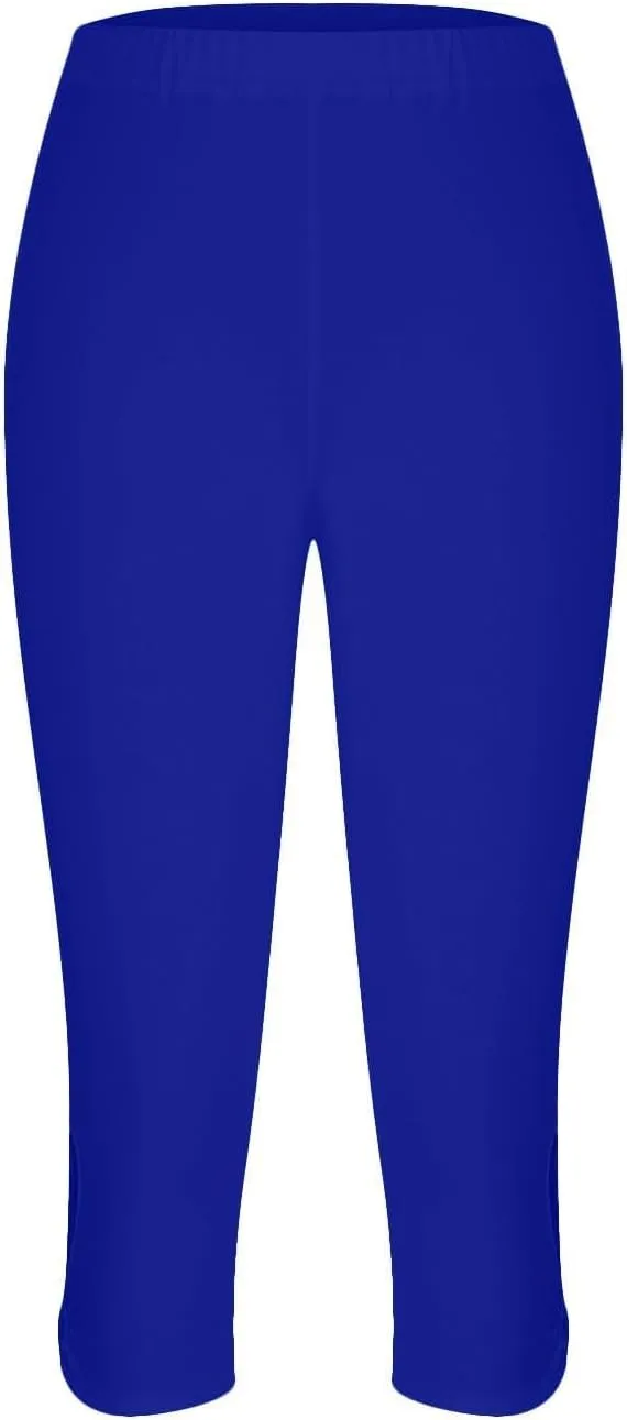 Capri Leggings for Women Summer Dressy Casual Cropped High Waist Yoga Pant Comfy Stretchy Leggings Running Compression