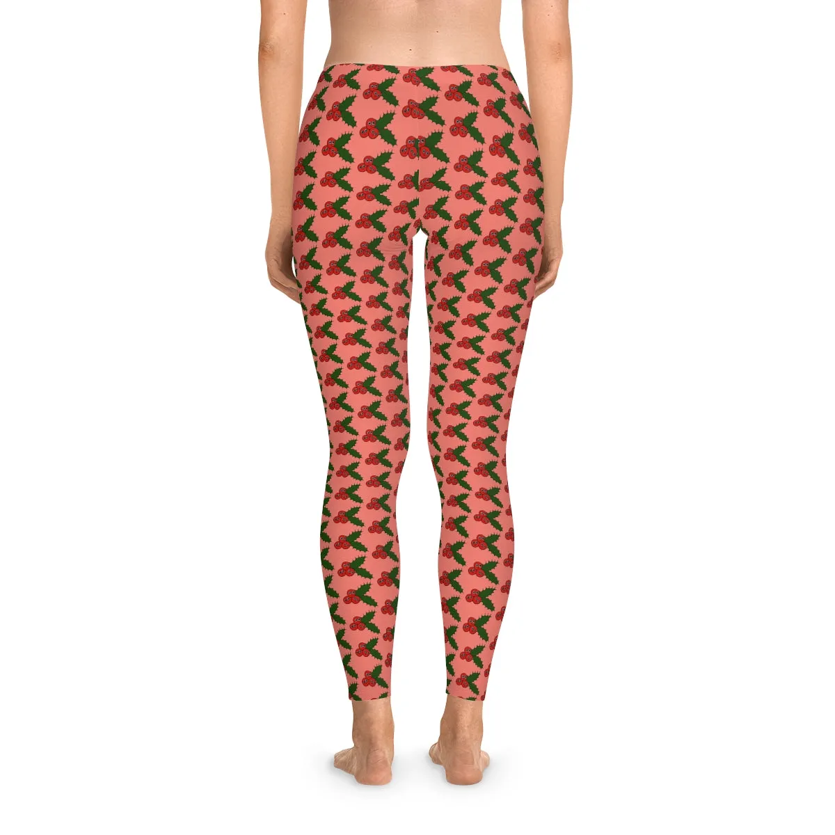 Christmas Holly Stretchy Leggings