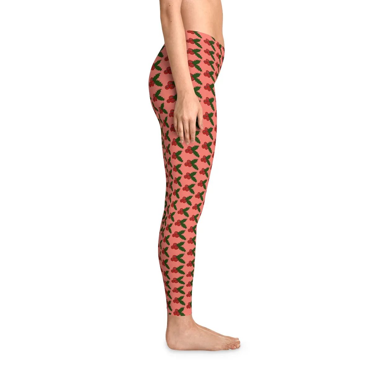 Christmas Holly Stretchy Leggings