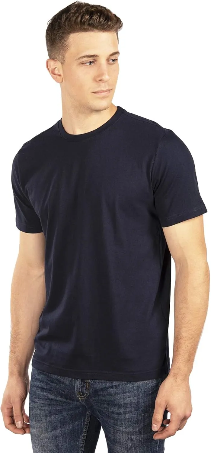 City Lab Men's Classic Fitted Soft Cotton Short Sleeve T-Shirt - Available in V-Neck and Crewneck T-Shirt