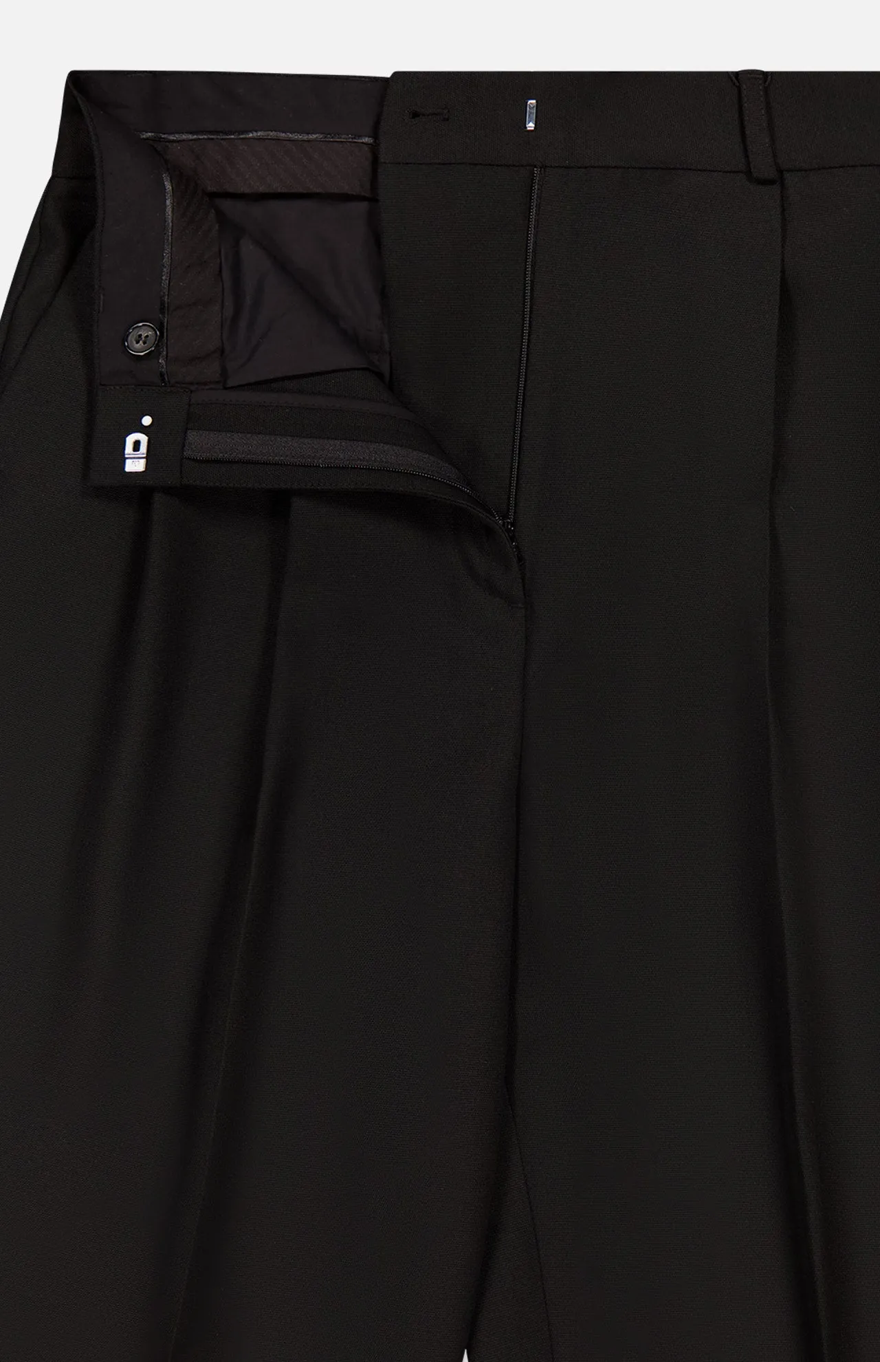 Double-Pleated Tailored Trousers