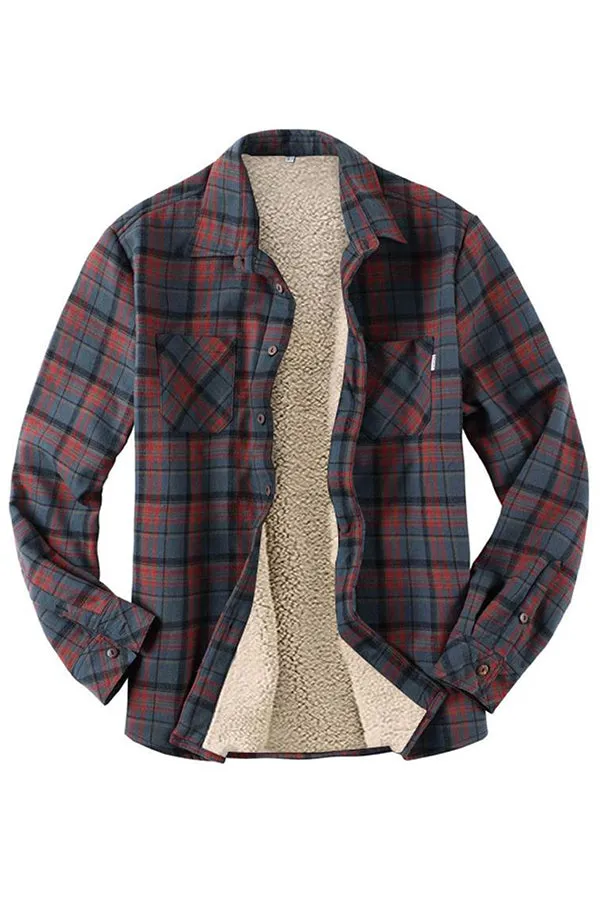 fleece thermal shirt jacket