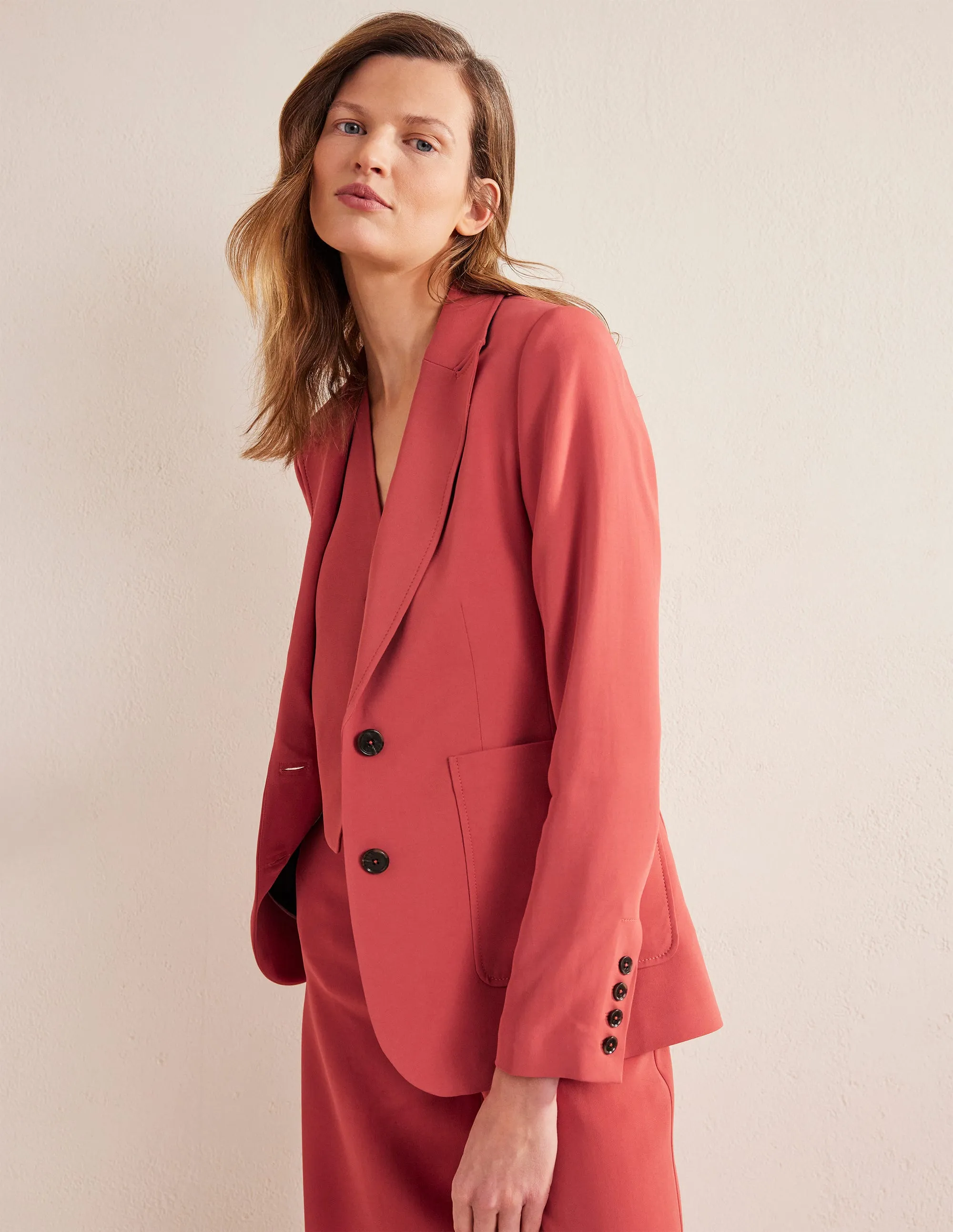 Fluid Tailored Blazer-Fox
