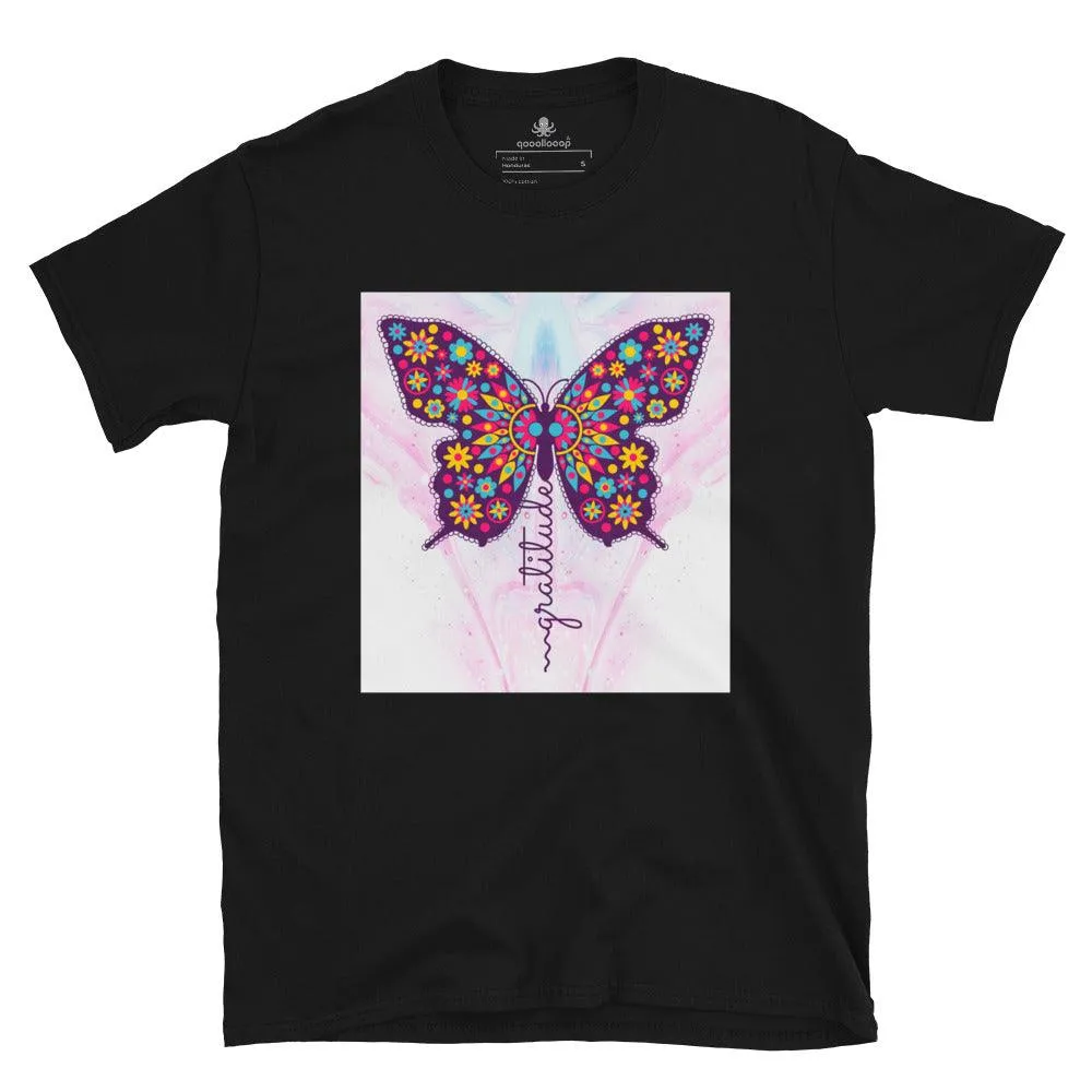 Gratitude Butterfly | Unisex Soft Style T-Shirt
