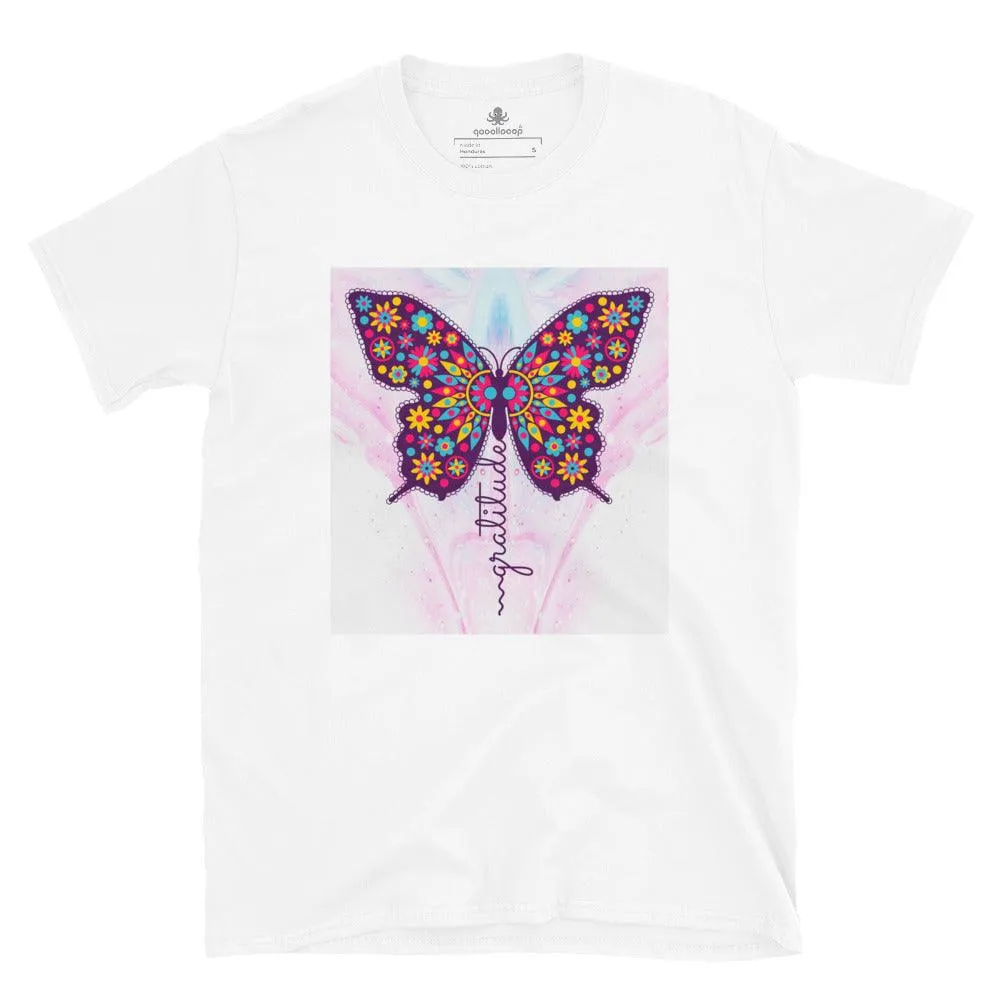 Gratitude Butterfly | Unisex Soft Style T-Shirt
