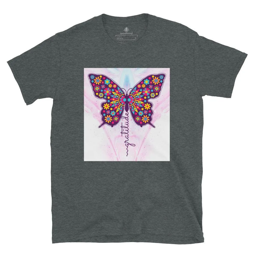 Gratitude Butterfly | Unisex Soft Style T-Shirt