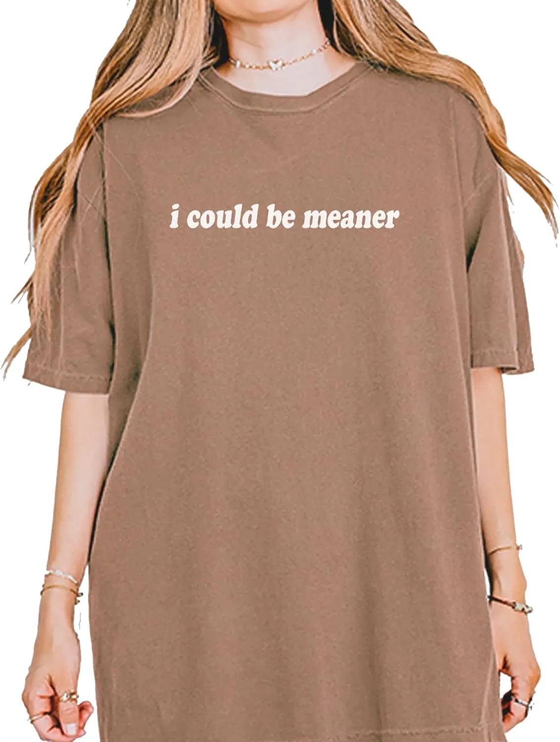 I Could be Meaner Unisex T-Shirt, Vintage Soft, Garment Dyed, Relaxed Fit