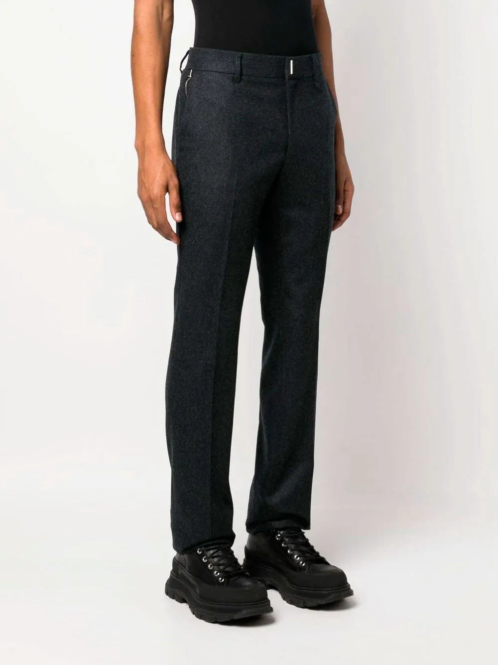 Logo-plaque tailored trousers