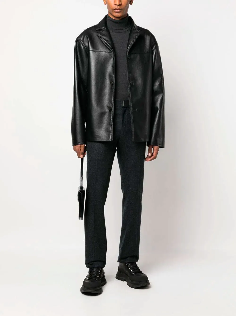 Logo-plaque tailored trousers