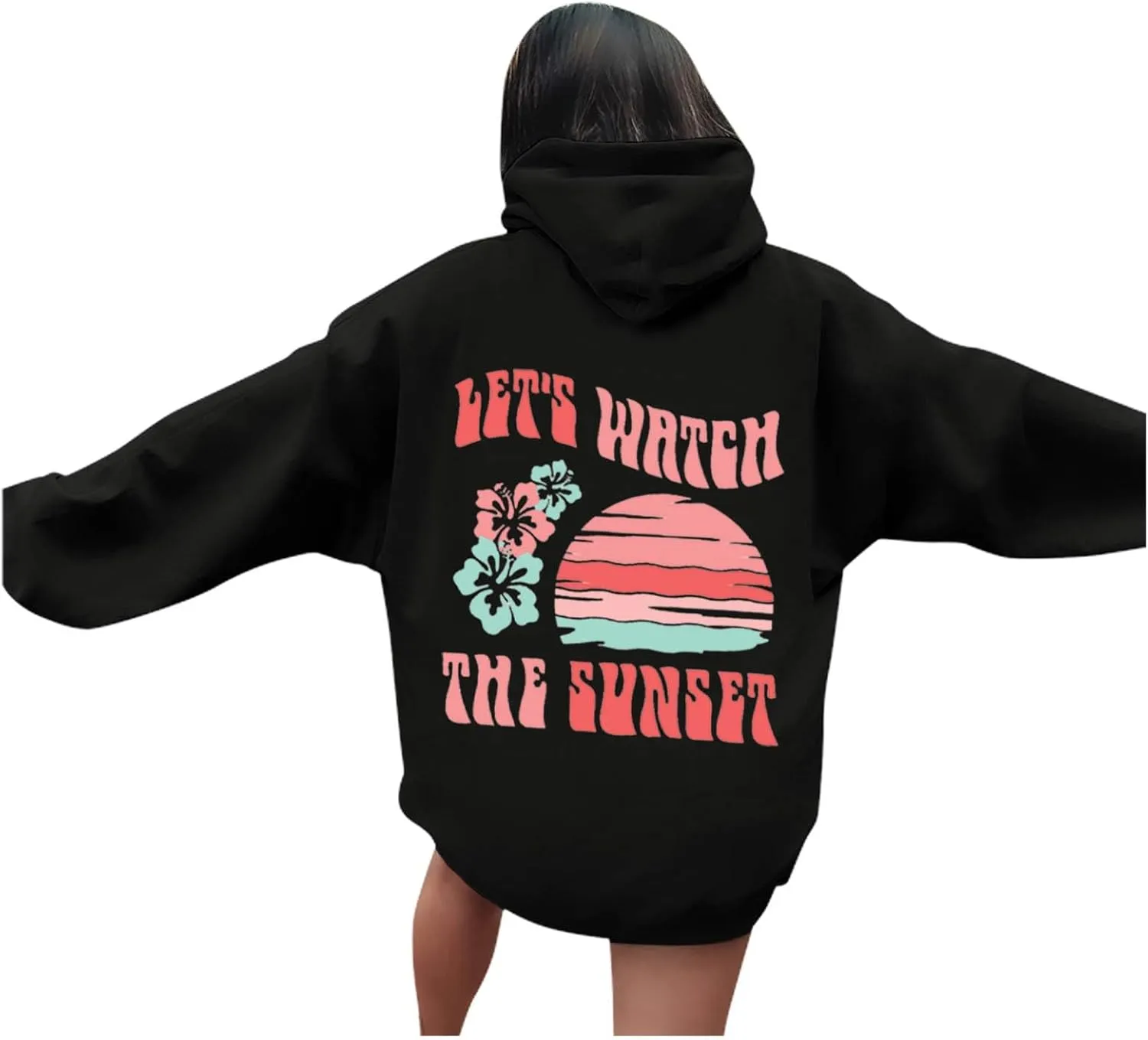 Love Like Jesus Letter Graphic Hoodies for Women Girls Oversized Long Sleeve Pocket Y2K Sweatshirt Tops