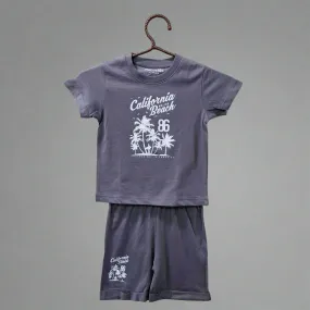 Lucido - T-Shirt & Shorts - Grey - Beach