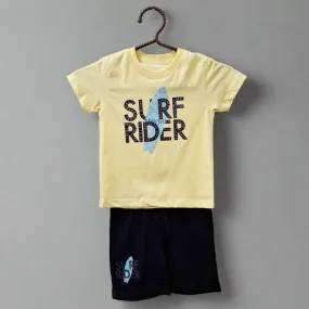 Lucido - T-Shirt & Shorts - Yellow - Rider