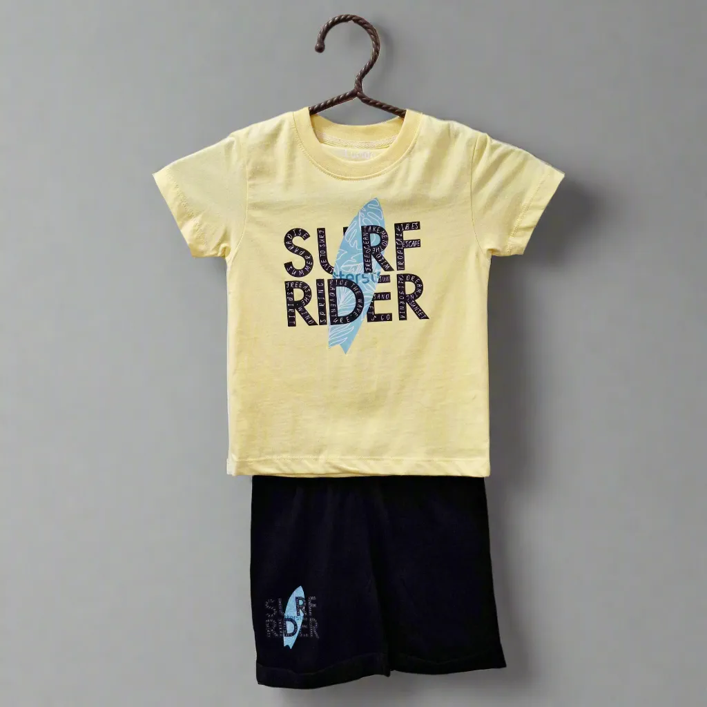 Lucido - T-Shirt & Shorts - Yellow - Rider