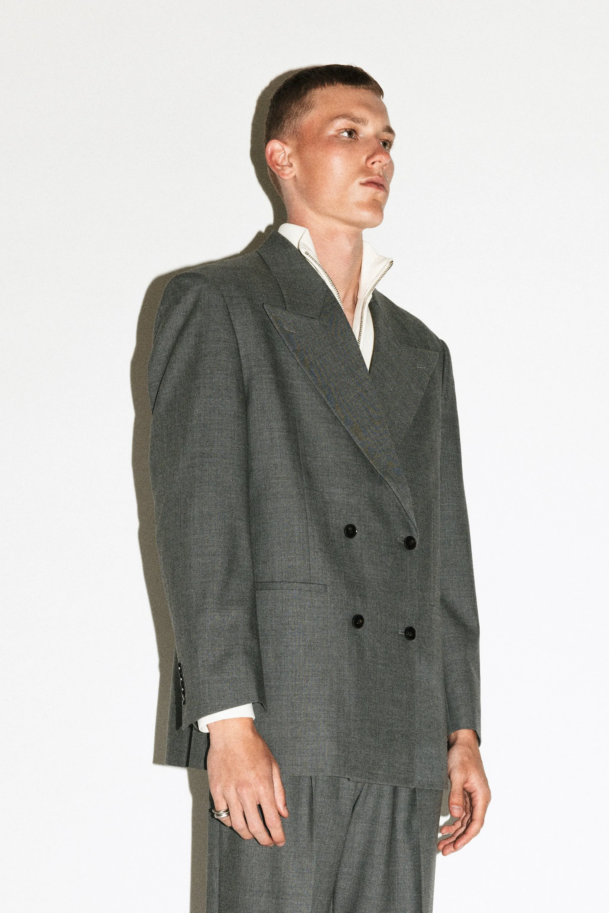 Marmont Double-Breasted Blazer  |  Smoke