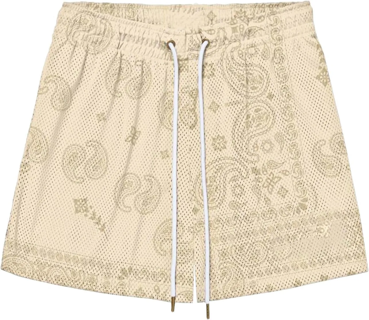 Men's Basketball Shorts Paisley Print Mesh Breathable Running Athletic Shorts Quick-Dry Workout Gym
