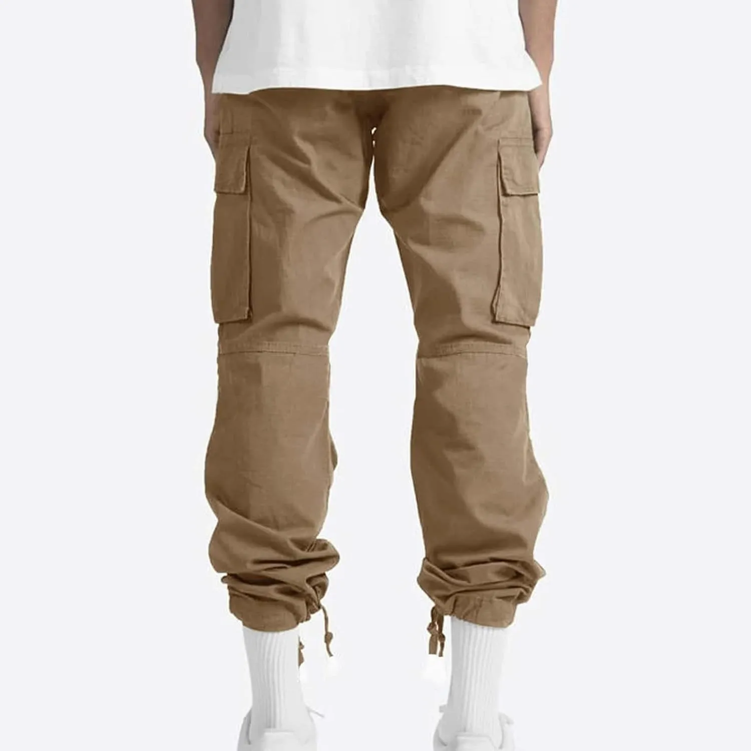 Mens Cargo Pants Relaxed Fit Casual Outdoor Athletic Cotton Joggers Lightweight Camping Hiking Pants with Pockets