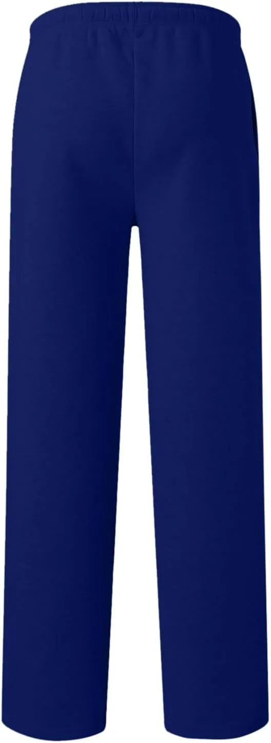 Mens Sweatpants Open Bottom Relaxed Fit Tall Fleece Jogger Sweatpants with Pockets Baggy Gym Athletic Sweat Pants