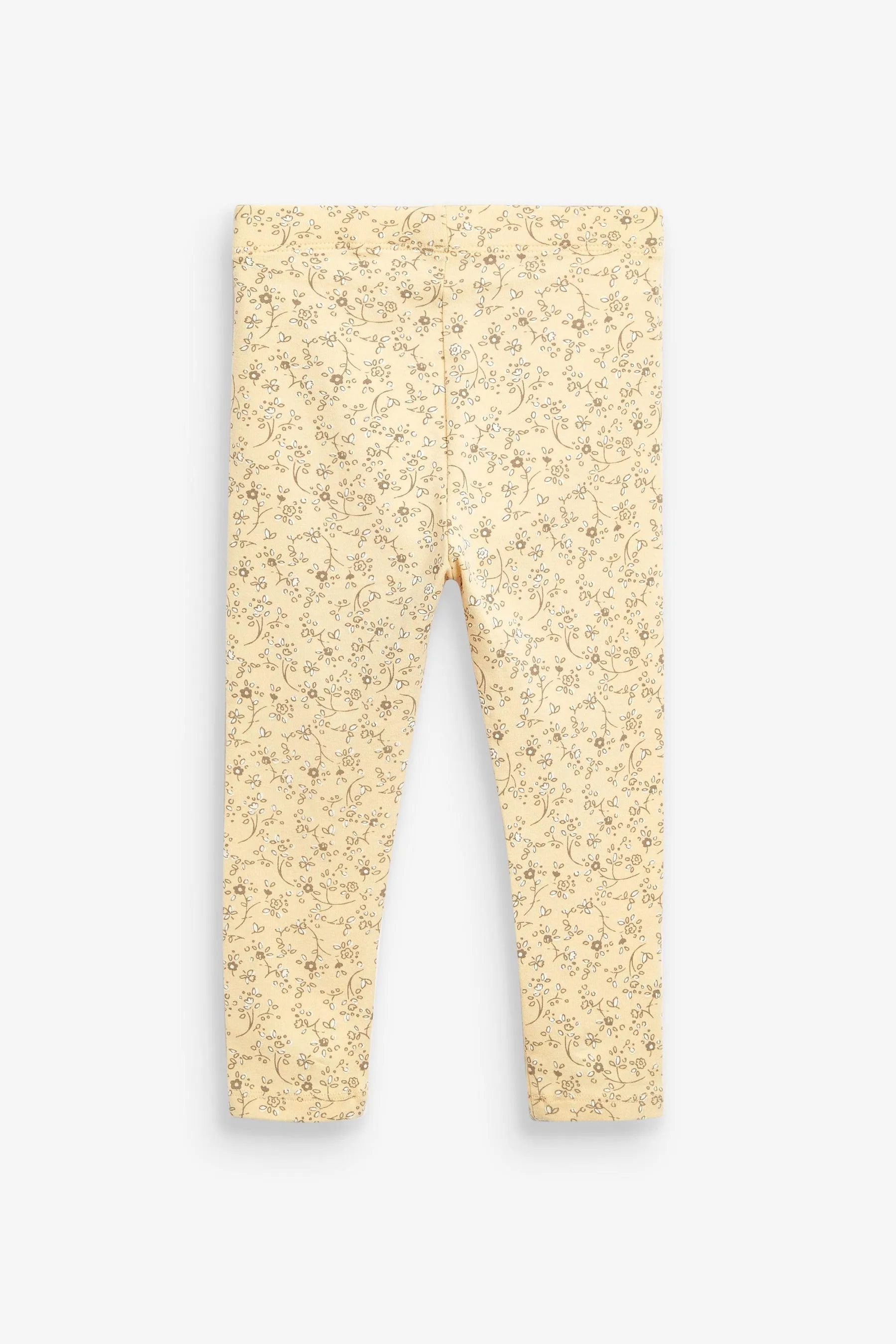 Next Yellow Ditsy All Over Print Younger Girls Leggings