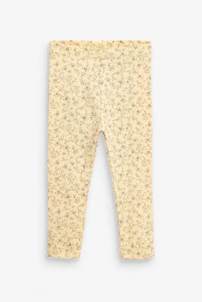 Next Yellow Ditsy All Over Print Younger Girls Leggings