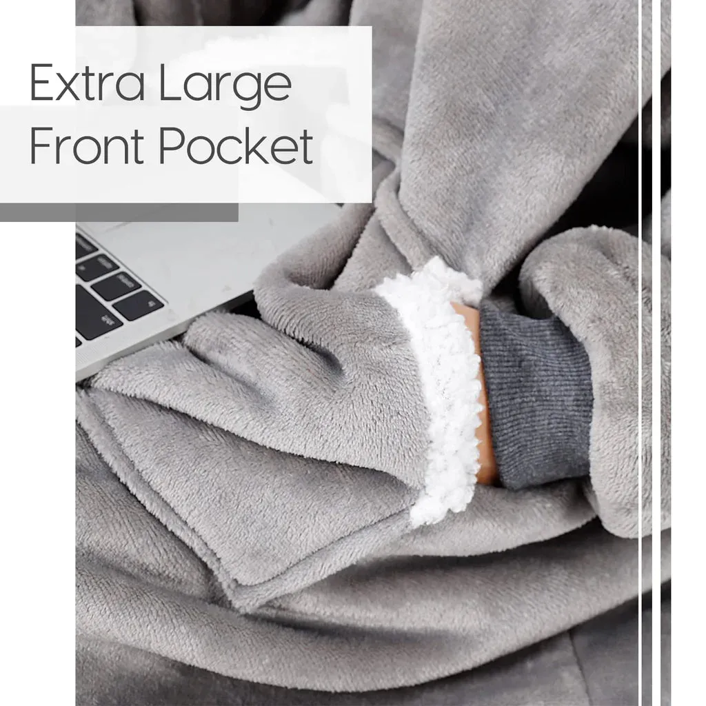 Oversized Hoodie Blanket, Warm Fleece Hoodie, OneSize