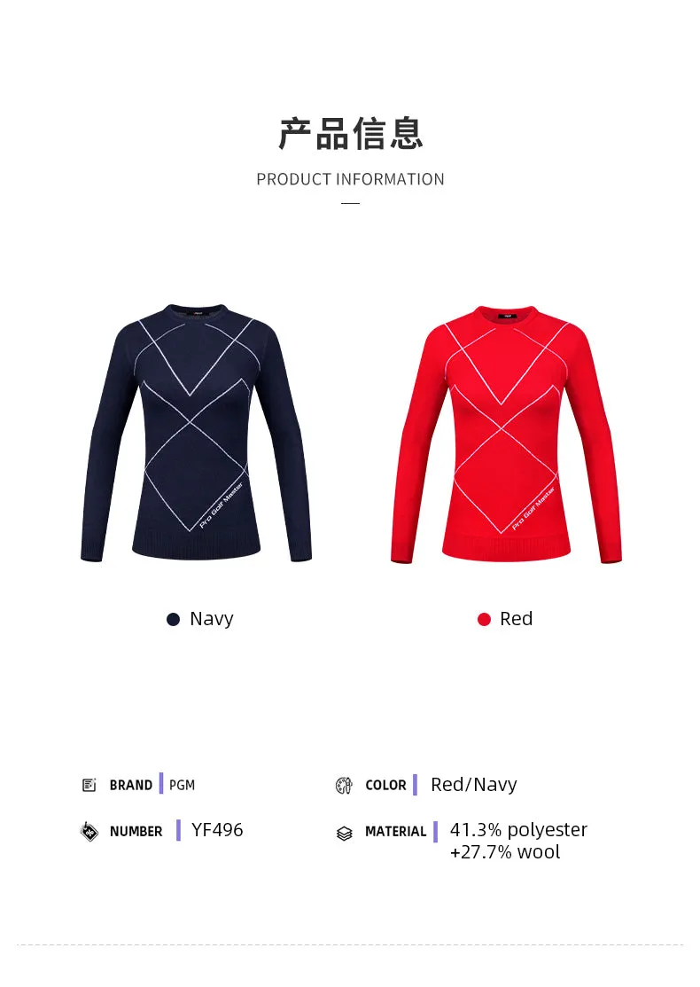 PGM YF496 ladies pull over golf down bottom sweater women golf sweater