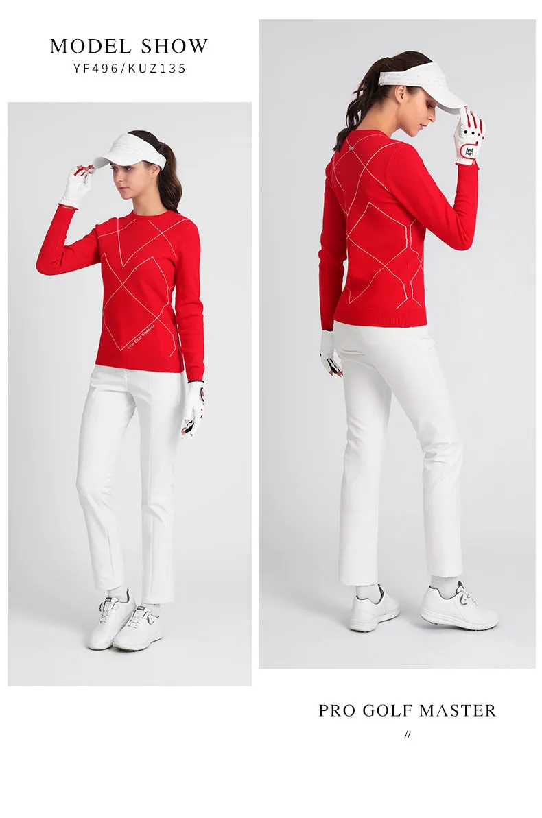 PGM YF496 ladies pull over golf down bottom sweater women golf sweater
