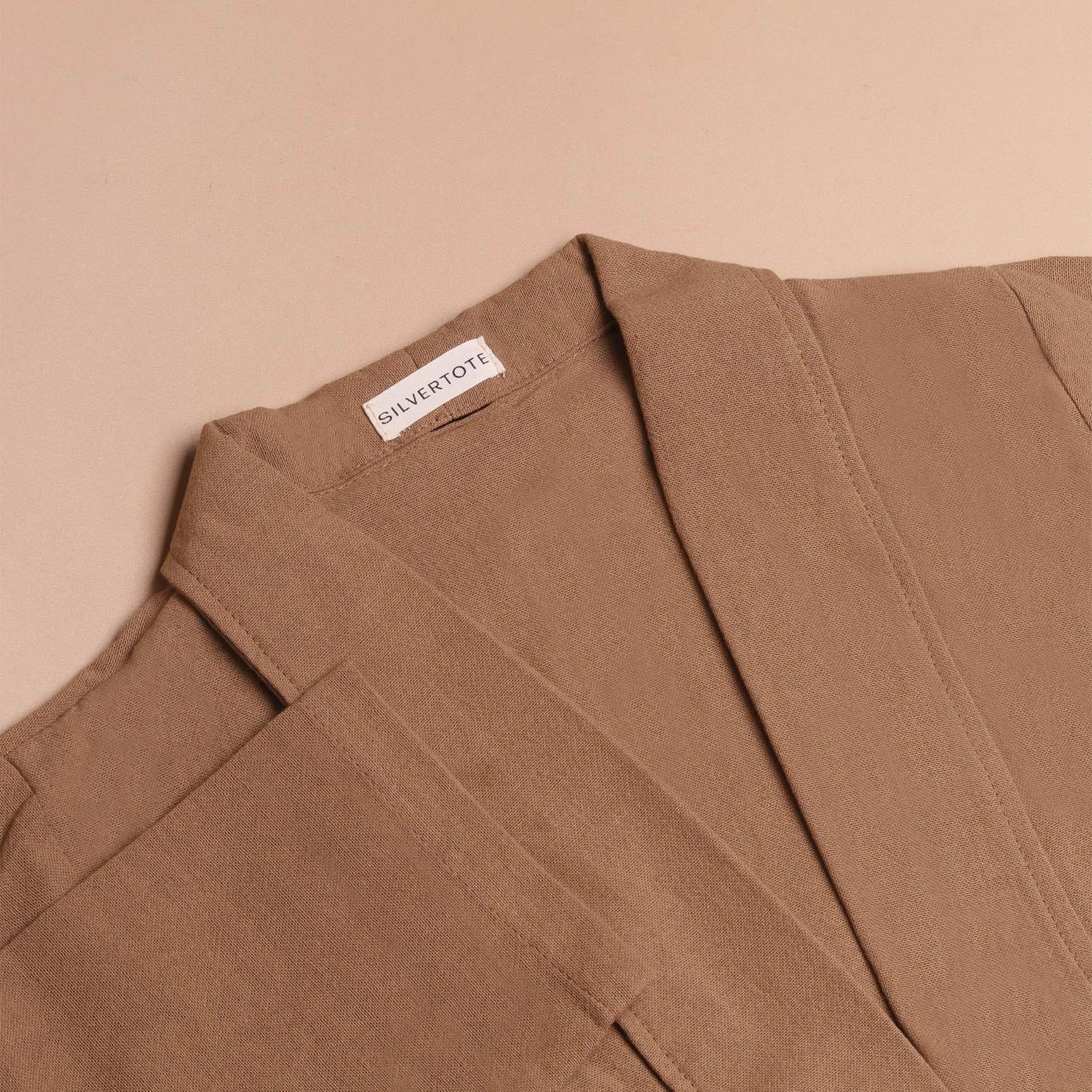 Silvertote Apparel Pakaian Wanita Margot Linen Oversize Blazer