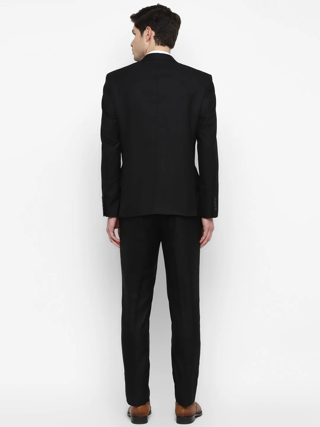 Solid Black 2pcs Formal Suit for Men
