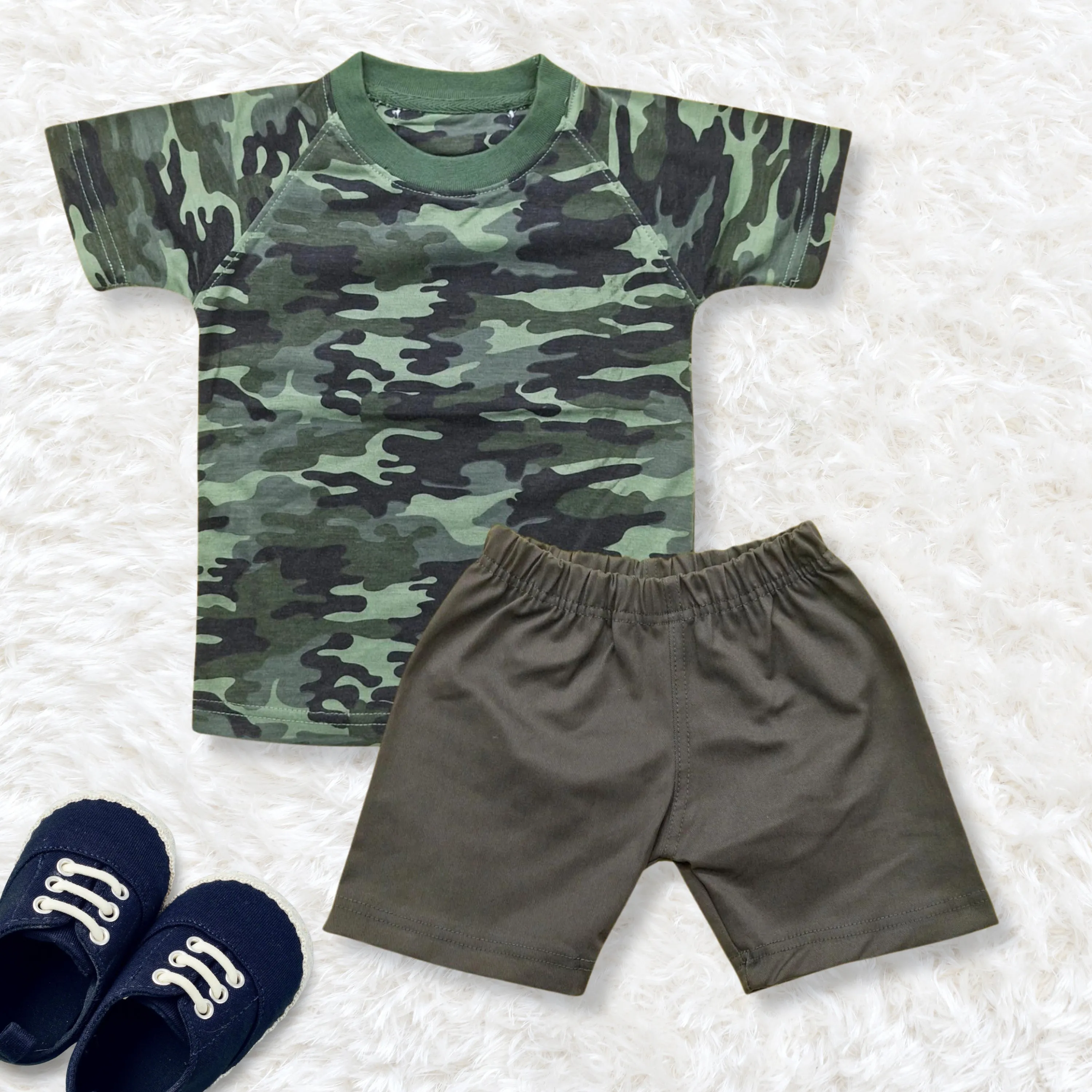 Super Kid - T-Shirt & Shorts - Camouflage