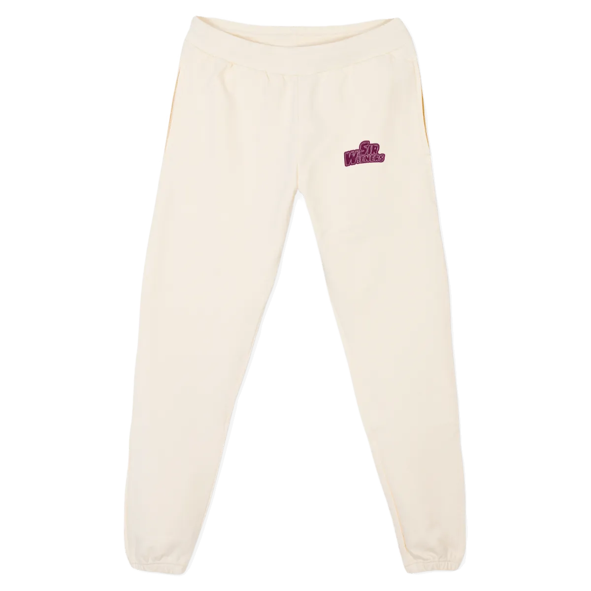 SWSWEATSPURP Cream Relaxed Sweatpants.