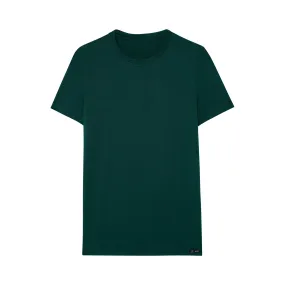 Tencel Soft Tee-Shirt Crew Neck | Dark Green 402593-00dg