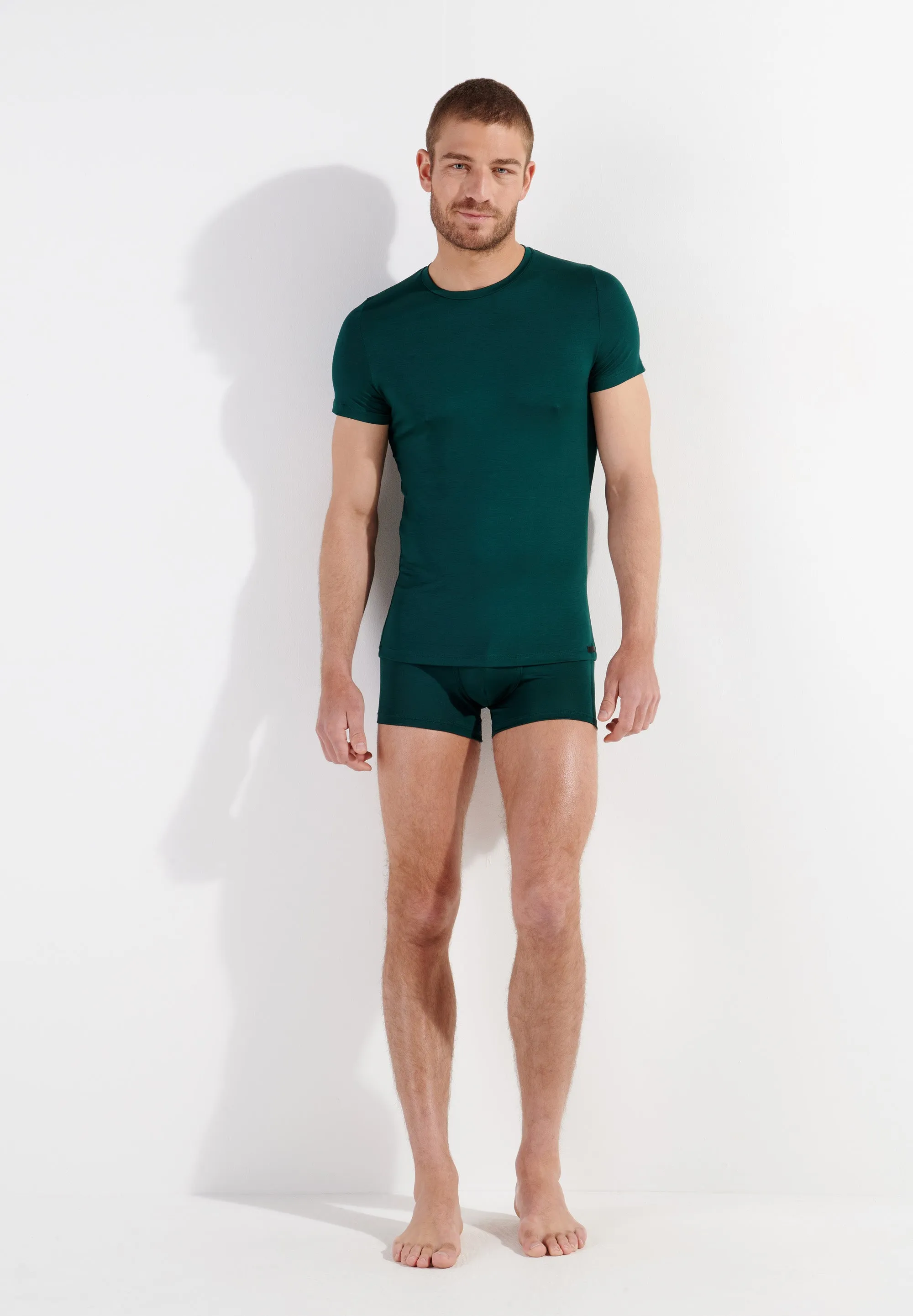 Tencel Soft Tee-Shirt Crew Neck | Dark Green 402593-00dg