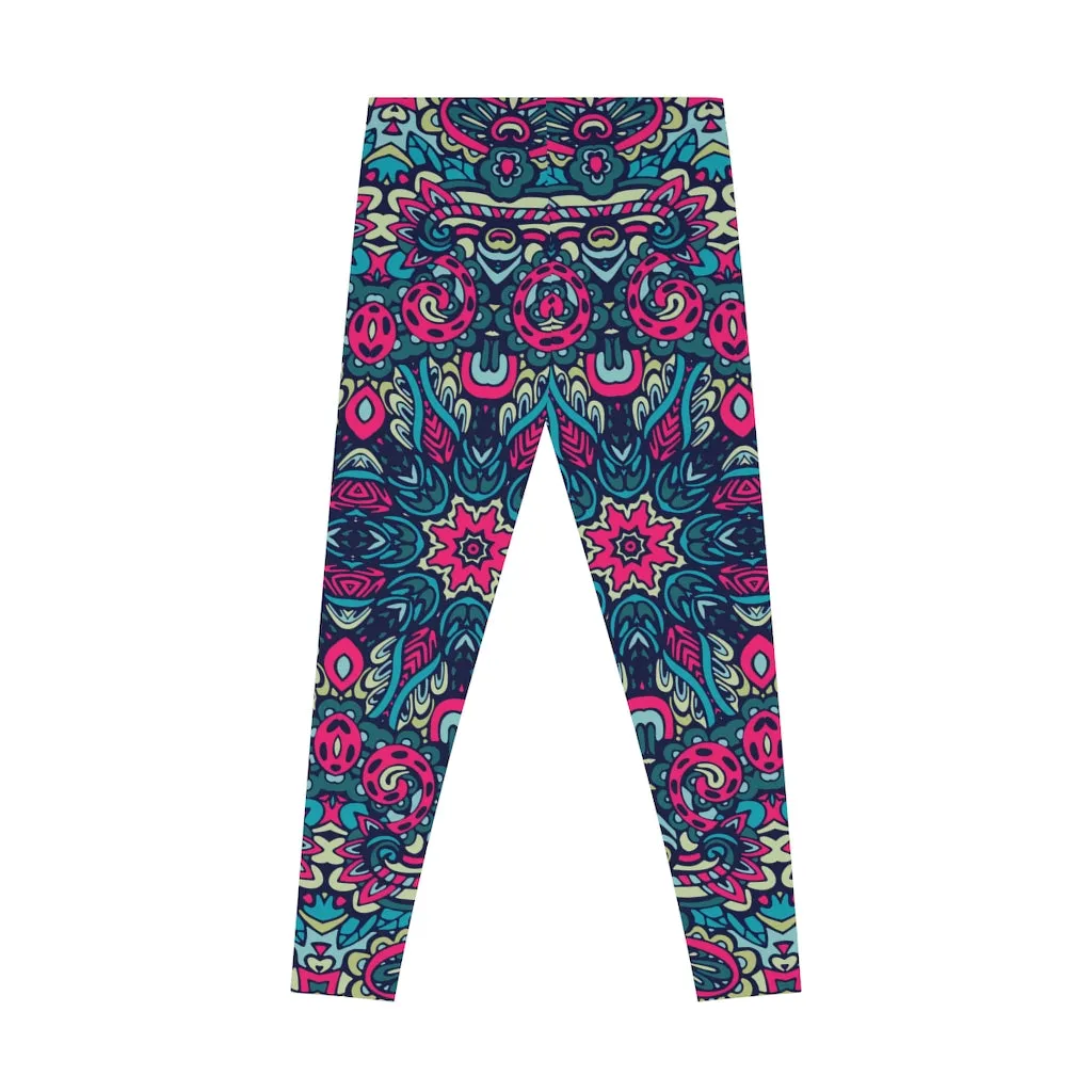 Textile Print Stretchy Leggings