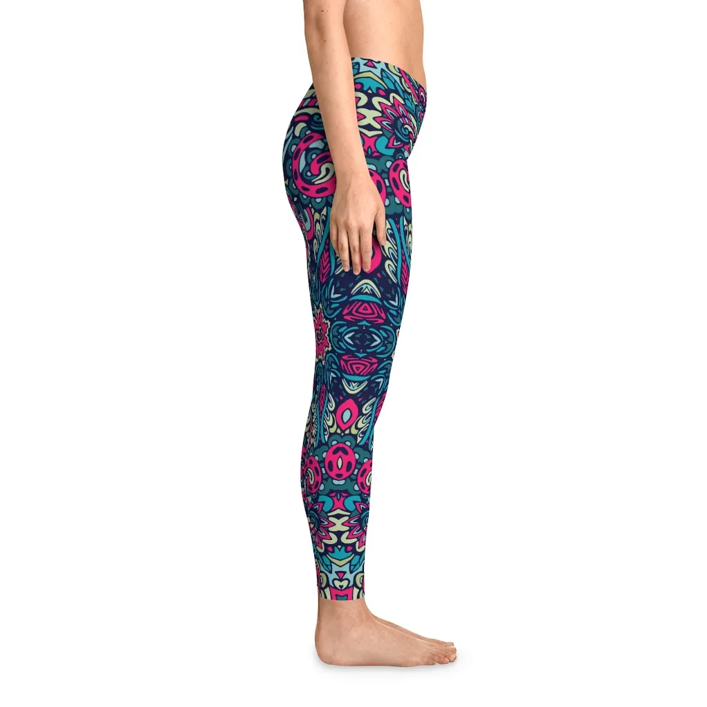 Textile Print Stretchy Leggings