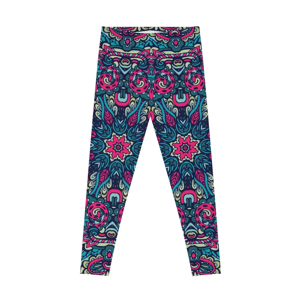 Textile Print Stretchy Leggings