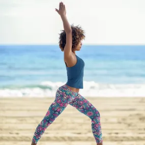 Textile Print Stretchy Leggings