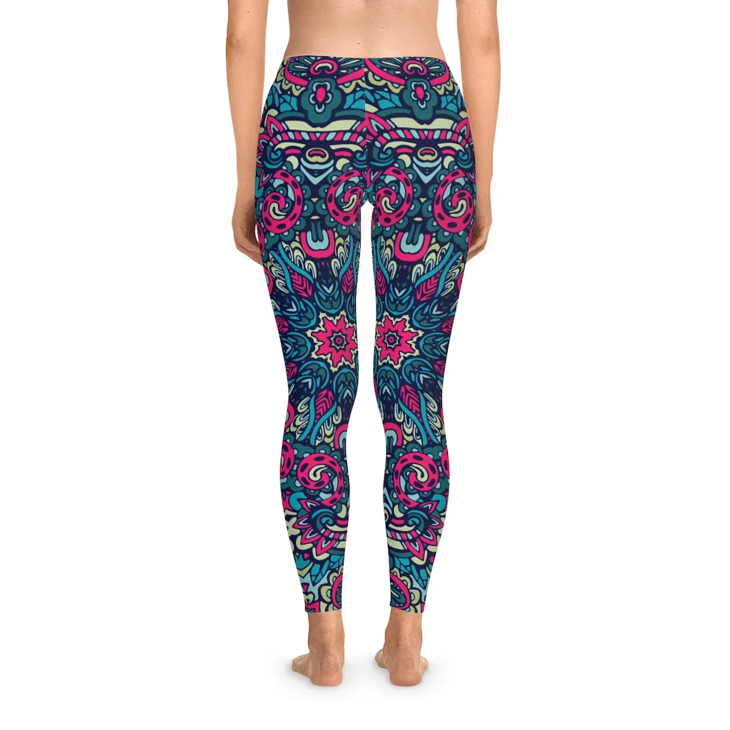 Textile Print Stretchy Leggings