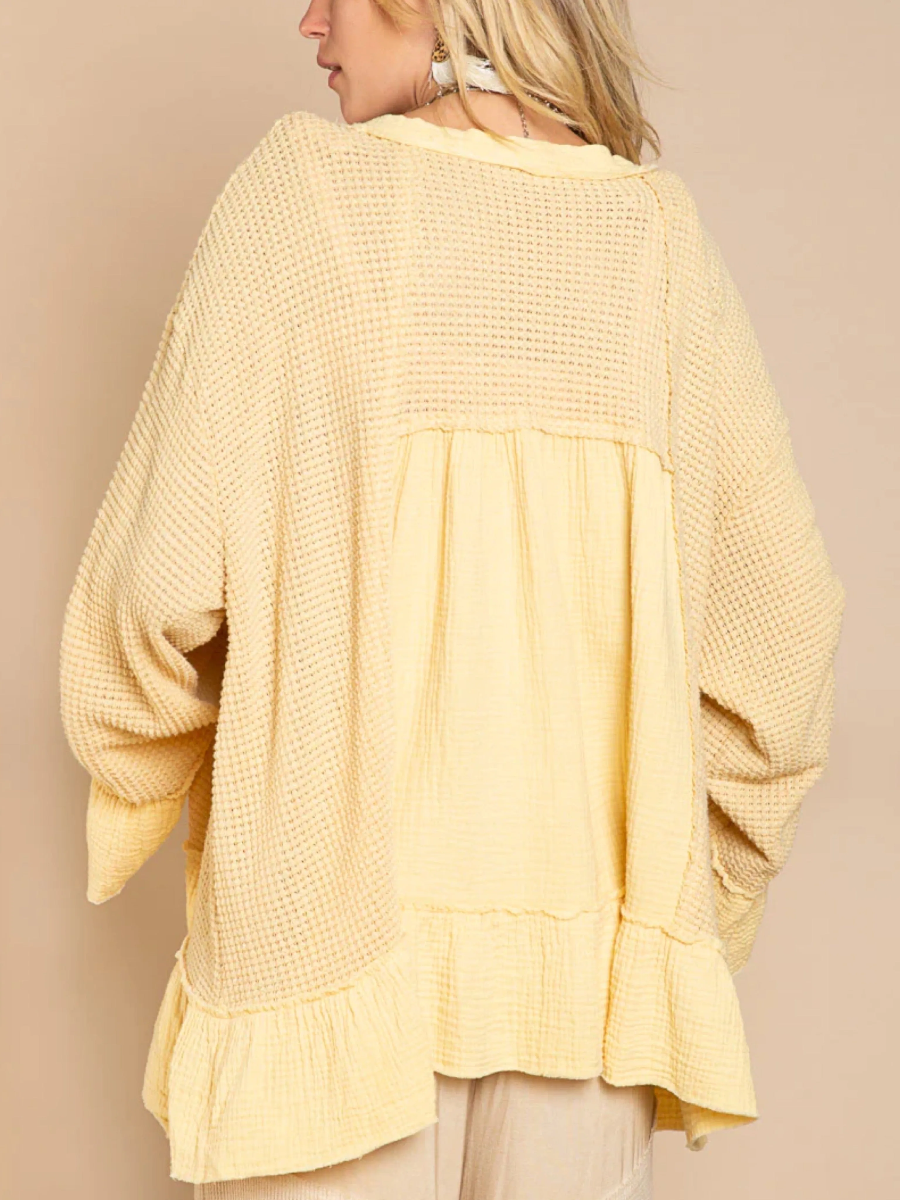 Thermal Gauze Open Cardigan
